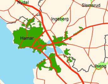 d) Hva sier det foreliggende materiale om Hamar som regionsenter. Før vi går inn på spørsmålene kan det være hensiktsmessig å avklare hva vi mener med Hamar.