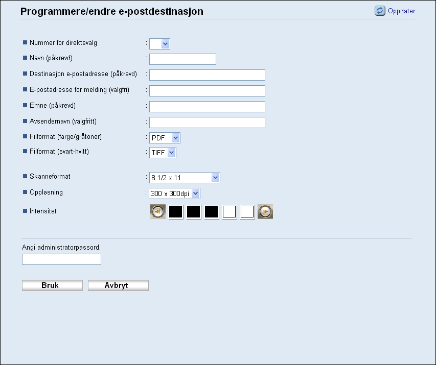 Registrere skannedestinasjoner Registrere skannedestinasjoner Denne delen forklarer hvordan du registrerer skannedestinasjoner i adresseboken.