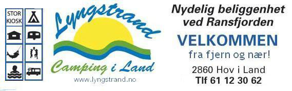 14 Gjør som Pastor Wang, - ta vare på legemet hos: -TRENINGA www.treninga.no tlf:61123077 SNEKKERHAUGEN I LANDÅSBYGDA Nordlysterapi og massasje. Kurs og terapi.