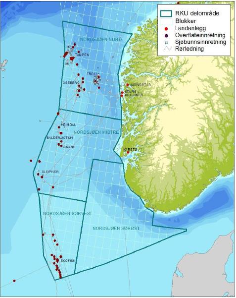 3 Områdemessig beskrivelse 3.1 Forholdet til RKU for Nordsjøen detaljert beskrivelse om bunnforhold, sedimenter og bunnfauna.