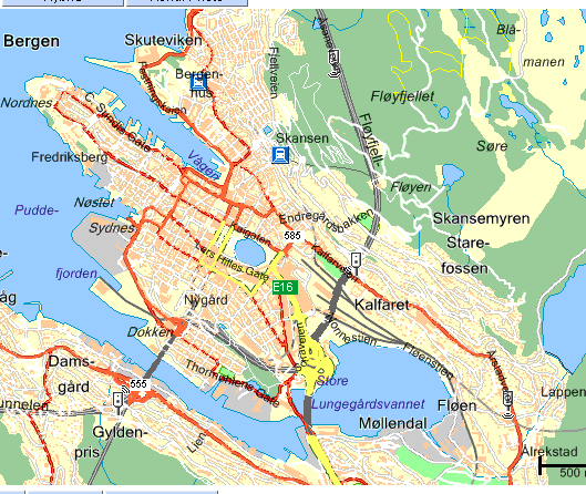 Bergen Havn og bil/baneterminal er adskilt Speditørene har dels tilgang til areal ved bil/bane-terminal og i havnen Logistikk/lager/ transport-funksjoner utvikler seg