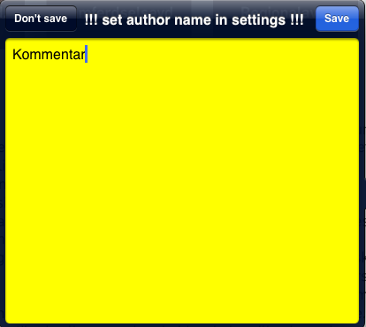 Notat og andre verktøy I GoodReader kan du ta notat på fleire måtar, understreke, "gule ut", teikne, streke over. For å kunne gjere dette, må du ha opna eit pdf-dokument.