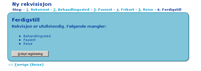 11 Generelt om feltvalidering Dersom det legges inn feil dataformat i de ulike feltene, vil en feilmelding med rosa bakgrunn vises i toppen av