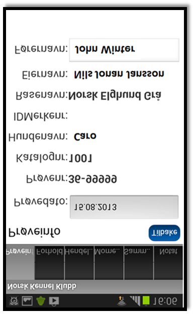 6/11 Prøveinfo Prøvedato og førernavn kan endres i dette vindu.
