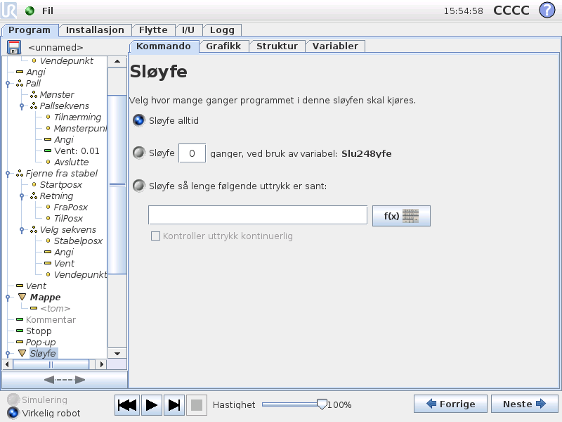 13.16 Kommando: Sløyfe 13.