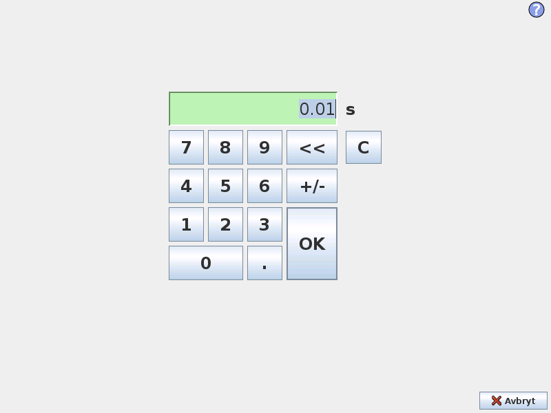 11 Redigeringsprogrammer på skjermen 11.1 Tastaturfelt på skjermen Enkel skriving av tall og redigering.