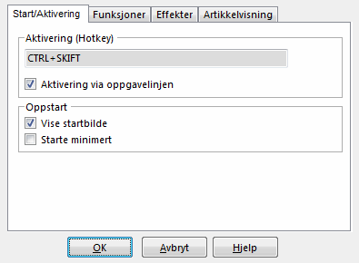 Tilpasse WordFinder Pro Via Verktøy Programinnstillinger Tilpassinger har du mulighet til å tilpasse WordFinder Pro til din arbeidsmåte.