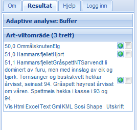 11.2 Laste ned hele eller deler av ett datasett i andre formater en shape Begynn med å skru på det datasett du vill laste ned (husk att de datasett som er mulige å laste ned har