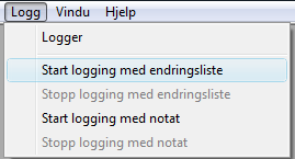 Figur 45: Eksempel på endringslogg i et bestemt RFP-felt 15.3. Logg med endringsliste For å strukturere endringene i drofus kan man benytte seg av endringslister.