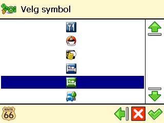 Oppretthold POI-kategori Legg til, gi nytt navn til eller fjern POI-kategorier.