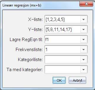 Sette inn elementer fra katalogen Du kan bruke katalogen for å sette inn systemfunksjoner og kommandoer, symboler og uttrykkssjabloner på kommandolinjen til Kalkulator. 1.