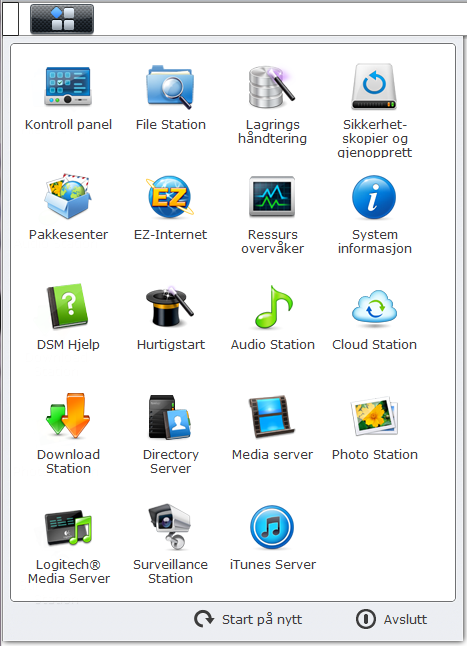 Gjeldende tilkoblinger: Se en liste over brukere som i øyeblikket bruker DiskStation-ressurser. Filendringslogg: Vis oppføringer i filendringsloggen for DiskStation-tjenester.