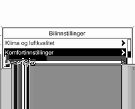 Instrumenter og betjeningselementer 119 Sportsdemping: Dempingen blir hardere. Sportslig motorytelse: Gasspedalen og girskiftene reagerer raskere. Sportsstyring: Styreservoen er redusert.