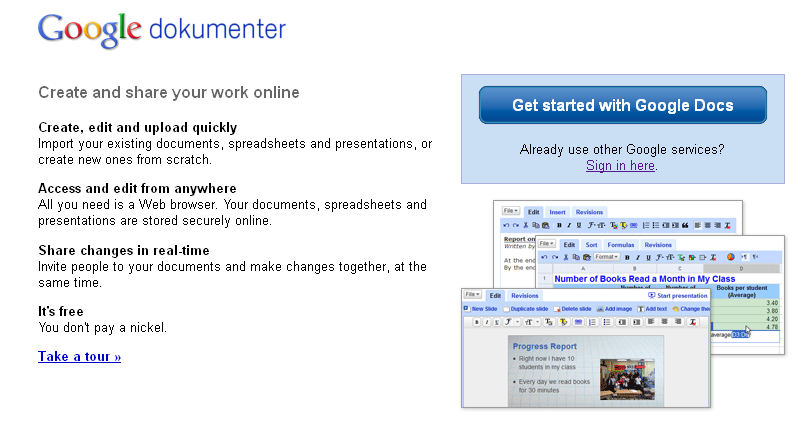 Digitale hjelpemidler Deling og lagring av digitale dokumenter Goggle