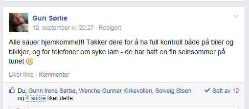 For å etablere noe mer toveiskommunikasjon kom det forslag om å få til ei egen Facebookside i tillegg. Her er det mye lettere for flere å legge inn meldinger, og for andre igjen å gi kommentarer.