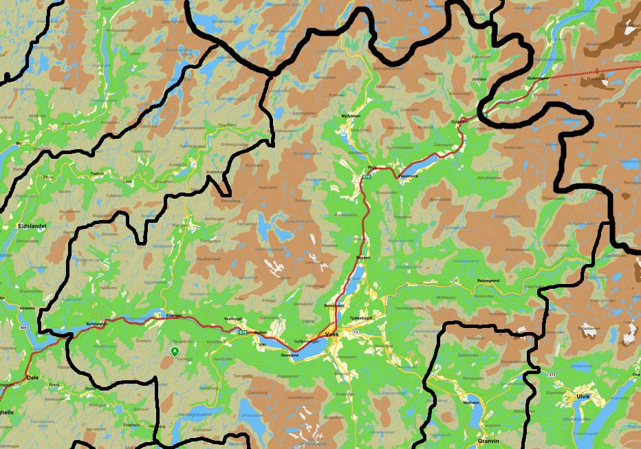 372 Vik 2688 Aurland 1715 1% 4% Vaksdal