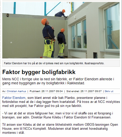 Men alle uttrykker at de ikke har mistet troen på industrialiseringen, men at NCC nok hadde tatt noen grep som næringen ennå ikke var moden for. 6.