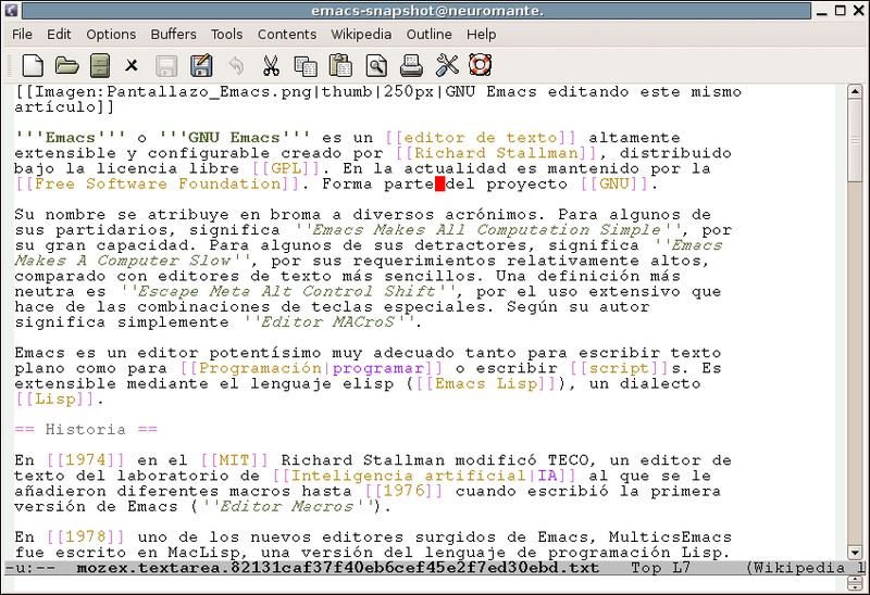 Emacs 172 Minneforbruk Ulempen med at Emacs er lispbasert er at det koster resurser å laste biblioteker samt å kjøre kode som ikke er kompilert til maskinkode.