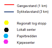 Figur 5-2 Trase fr gående g syklende Ytterkllen Det er rundt 5