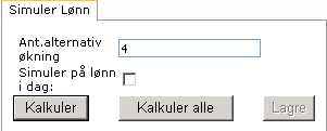 Feltforklaring: Felt Beløp Beskrivelse Legg inn beløp som du ønsker å simulere på i feltet Beløp. Alle merkede rader eller alle rader skal ha NOK X mer i fastlønn. Det må angis beløp eller prosent.