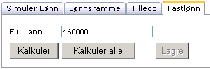 Feltforklaring: Felt Full lønn Beskrivelse Legg inn nytt årsbeløp