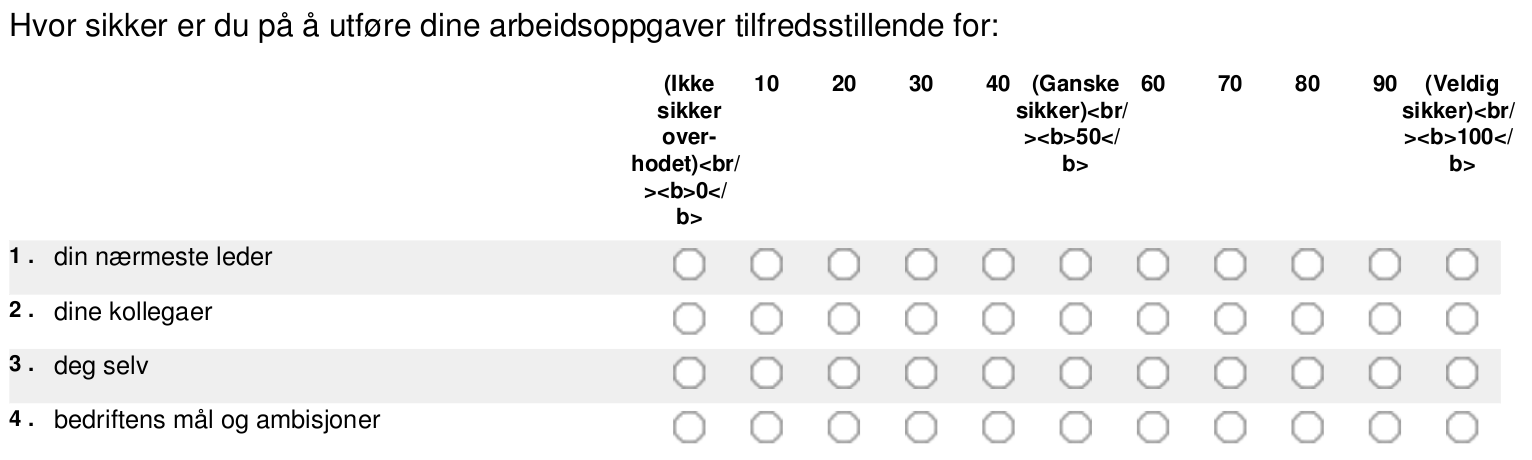 måte Spørreskjema: Nå kommer en annen måte å besvare spørsmål på.