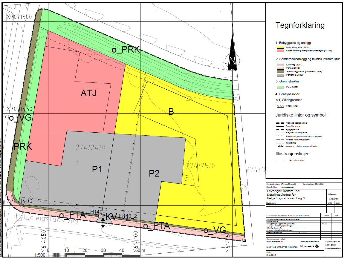 Side 7 av 10 5. Innhold i planforslaget Tidligere detaljregulering har ikke blitt realisert, og som følge av de tidligere utfordringer med detaljregulering vil ikke ny plan gå i samme detaljnivå.