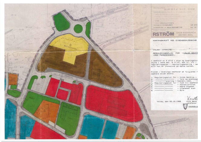 Etter kommuneplan skal reguleringsplan framleis gjelde. Gjeldande reguleringsplan. Planformålet - offentleg formål Bygg for Televerket er frå ei anna tid.