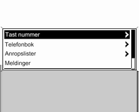 134 Telefon Innkommende samtaler Når det kommer en innkommende samtale, vises det en meny der du har muligheten til å godta eller avvise oppringingen. Velg ønsket alternativ.