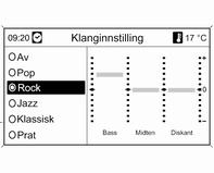 Innledning 23 Stille inn volumfordelingen foran - bak Stille inn volumfordelingen høyre - venstre Optimere tonen for musikkstilen Velg Fader. Velg ønsket verdi.