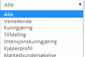 8.1 Velg sorteringsrekkefølge Du kan velge hvordan du vil sortere søkresultatene. Velg ved å sortere rekkefølge i drop down til venstre. 8.