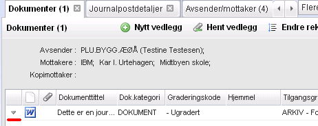 på diskett-symbolet Arkiver. valgknapp til venstre for aktuell aktivitet i popup-boksen.