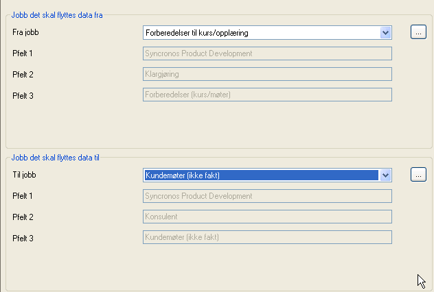 Hent jobber uten resultater, men ikke de med status planlagt; Velger man denne vil du ved å trykke på hent få opp alle jobber som har en annen status enn planlagt.