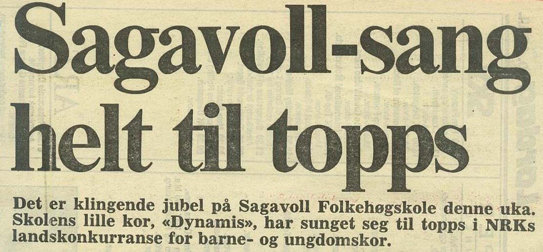 Dynamis I 1976 ble koret Dynamis startet, og det ble et supple- ment til det ordinære skolekoret.