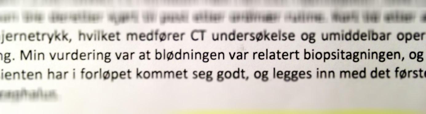 november anmoder Helsetilsynet Oslo universitetssykehus om en redegjørelse av prosjektet. Men først den 5. desember blir redegjørelsen publisert i offentlig elektronisk postjournal.