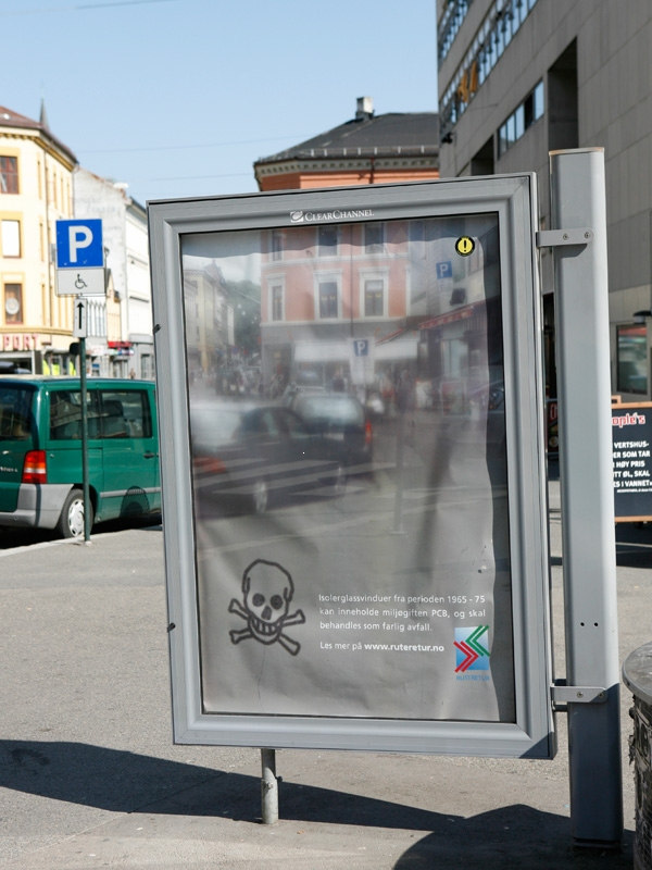 En av annonse brukt i temabilag Boards i Torgata Det også i 2007 blitt satset på informasjon til avfallsmottak, interkommunale avfallselskap og kommuner rundt i landet.