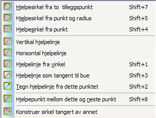 16.12.2008 20 Konseptet Hjelpegeometri Underveis i tegneprosessen kan det være nyttig å hente frem hjelpelinjer mm for å finne fram til riktig konstruksjon og posisjonering.