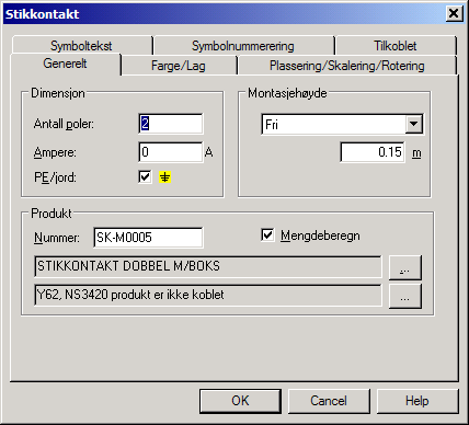 16.12.2008 51 Installasjon Svakstrømsutstyr Svakstrømsutstyr velges fra verktøyboksen: eller fra undermenyen Svakstrøm i menyen Sett inn.