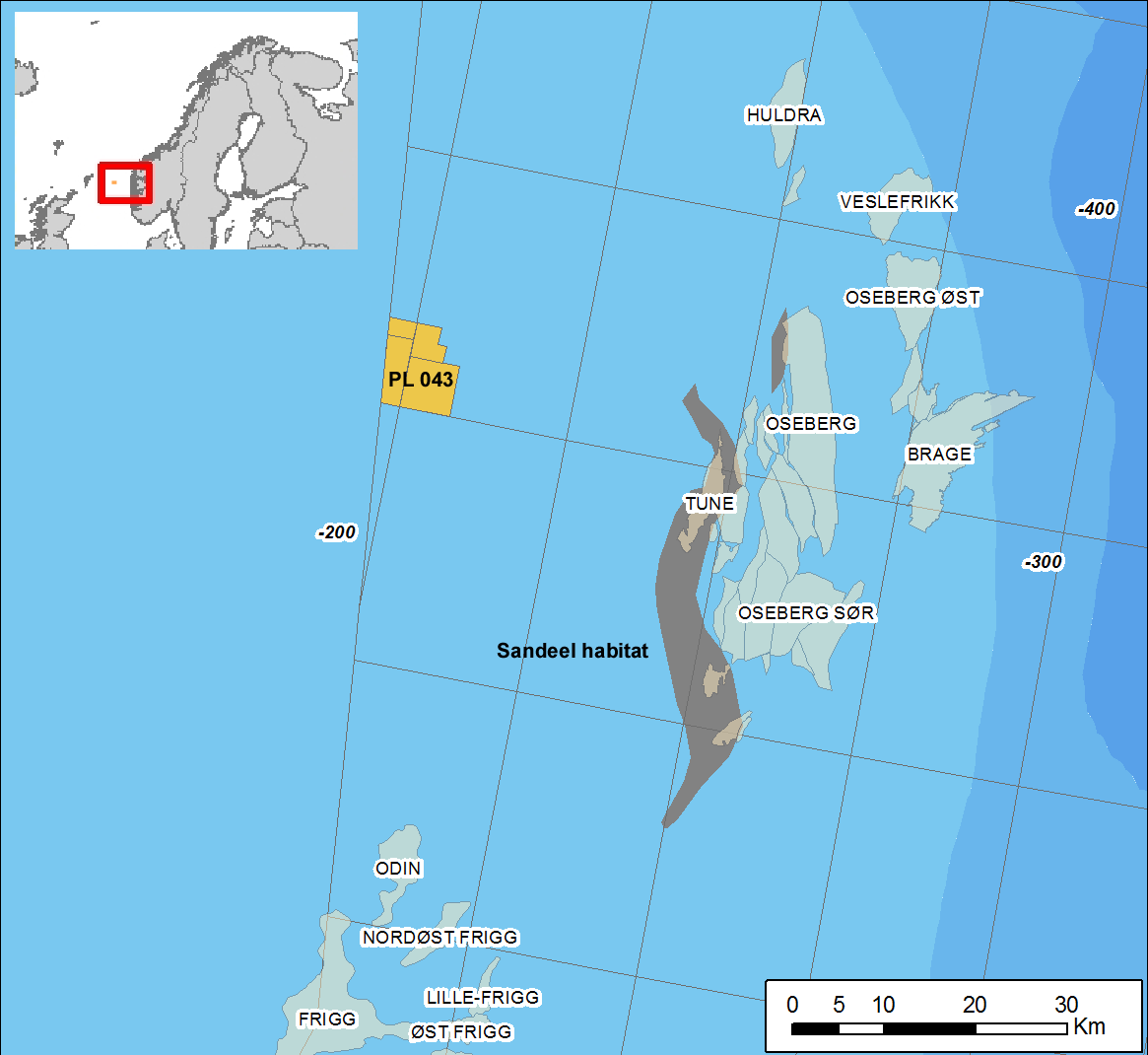 8.7 Konsekvenser for fiskeri 8.7.1 Fiskeriaktivitet i området Hild ligger vest for Vikingbanken om lag 45 km fra det kjente tobisområdet (figur 8-9).