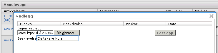 Endre leveringsadresse Dersom avdelingen har flere alternative leveringsadresser, kan disse velges ved å klikke på rullegardinen under leveringsadresse.