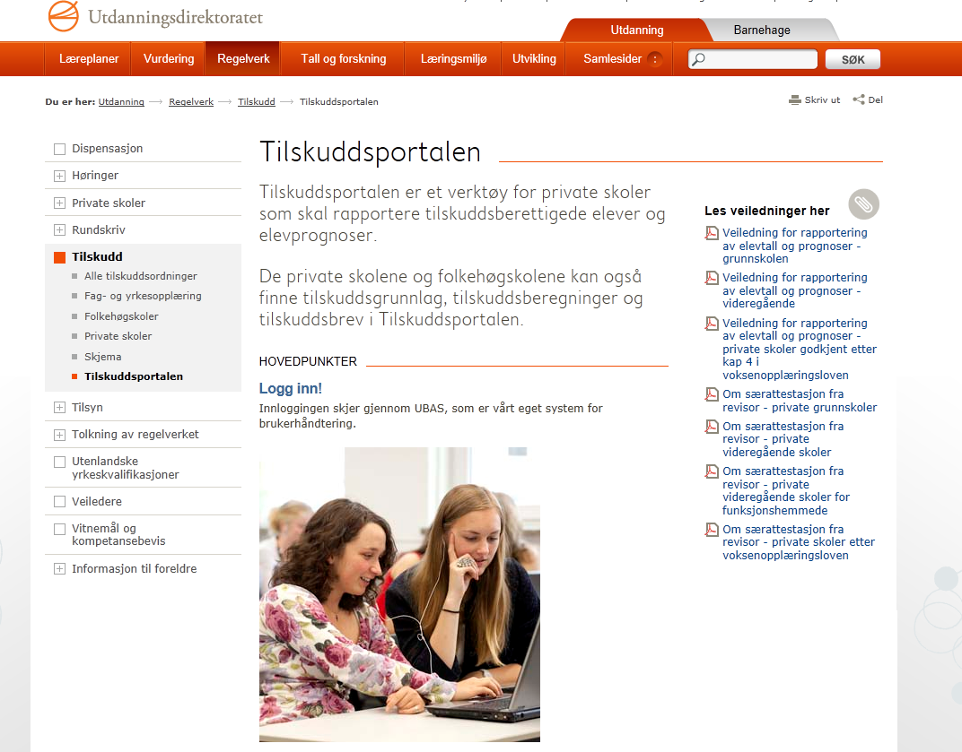 E-post: tilskuddsportalen@udir.