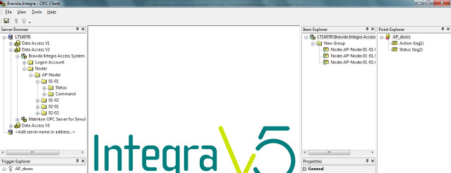 9.2 OPC-grensesnitt OLE for Process Control Til Bravida Integra er det utviklet OPC-server og OPC klient. Det muliggjør en rekke løsninger for integrasjon med andre systemer.