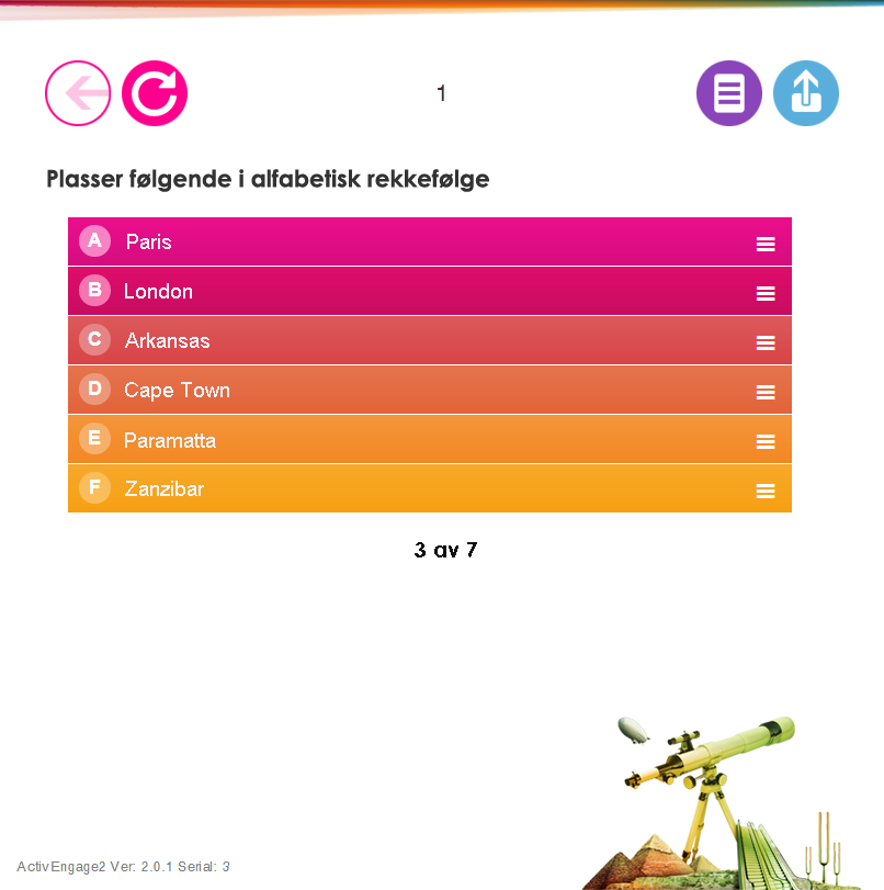 Klikk eller trykk for å vise kun spørsmål du har merket med stjerne.