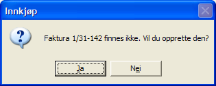 5.2. Motta én enkelt ordre Man kan registrere en ordre som mottatt uten å registrere fakturaen, f.eks. dersom fakturaen kommer senere.