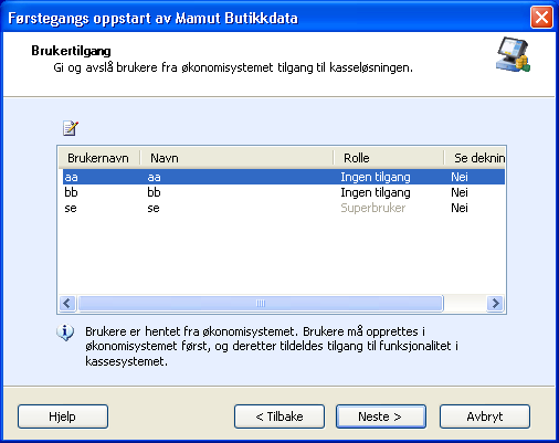 INTRODUKSJON TIL MAMUT BUTIKKDATA - FORHANDLER Dette kan ta noe tid. Dersom det ikke finnes en kunde med navnet Kontantkunde vil denne bli opprettet automatisk.