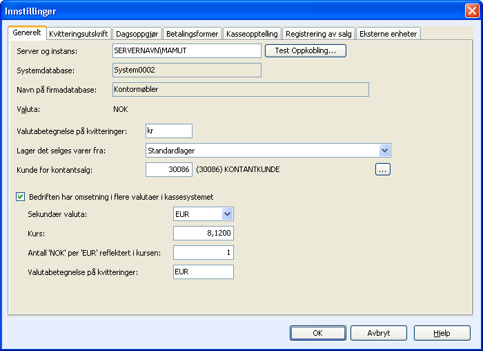 INTRODUKSJON TIL MAMUT BUTIKKDATA - FORHANDLER Tips! I Mamut Business Software kan du identifisere systemdatabasen under Innstillinger - Andre programmer.