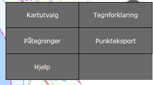 Byggesakskartet har også funksjonen Punkteksport under meny: Punkteksport: Transformering av koordinater for punkt til andre koordinatsystem.