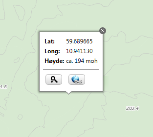 Turkart har egne menyer og funksjoner Oversiktskart Søk Velg kart Data fra GPS Målinger Kan slås av og på På adresse, stedsnavn,