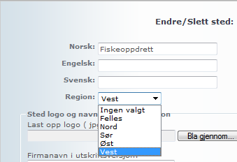 Nytt nivå mellom foretak og STED, kalt Org.