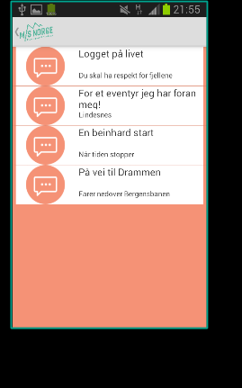 Er brukeren koblet til nettverk så vil aktiviteten begynne å laste et kart. Hvis brukeren ikke har nettverk aktivert blir brukeren spurt om han/hun vil åpne innstillinger for og slå dette på.